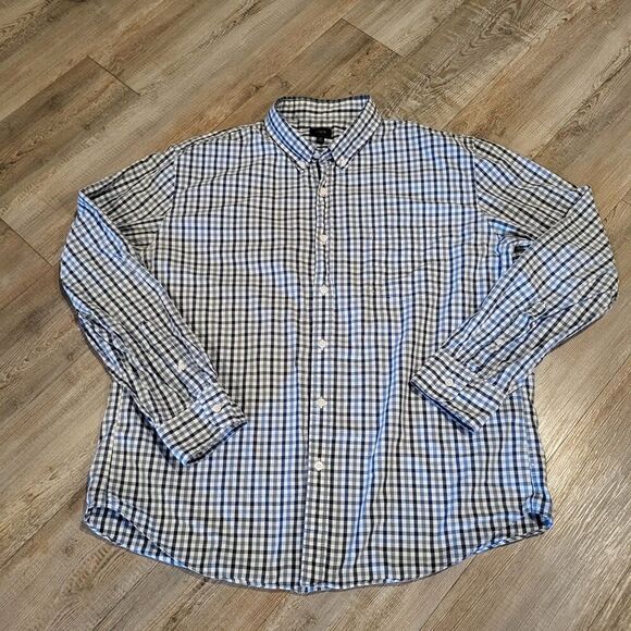 J. Crew Classic Fit Button Up Light Weight Plaid Shirt Mens Size XXL - Picture 1 of 7